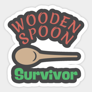 Wooden Spoon Survivor Sticker